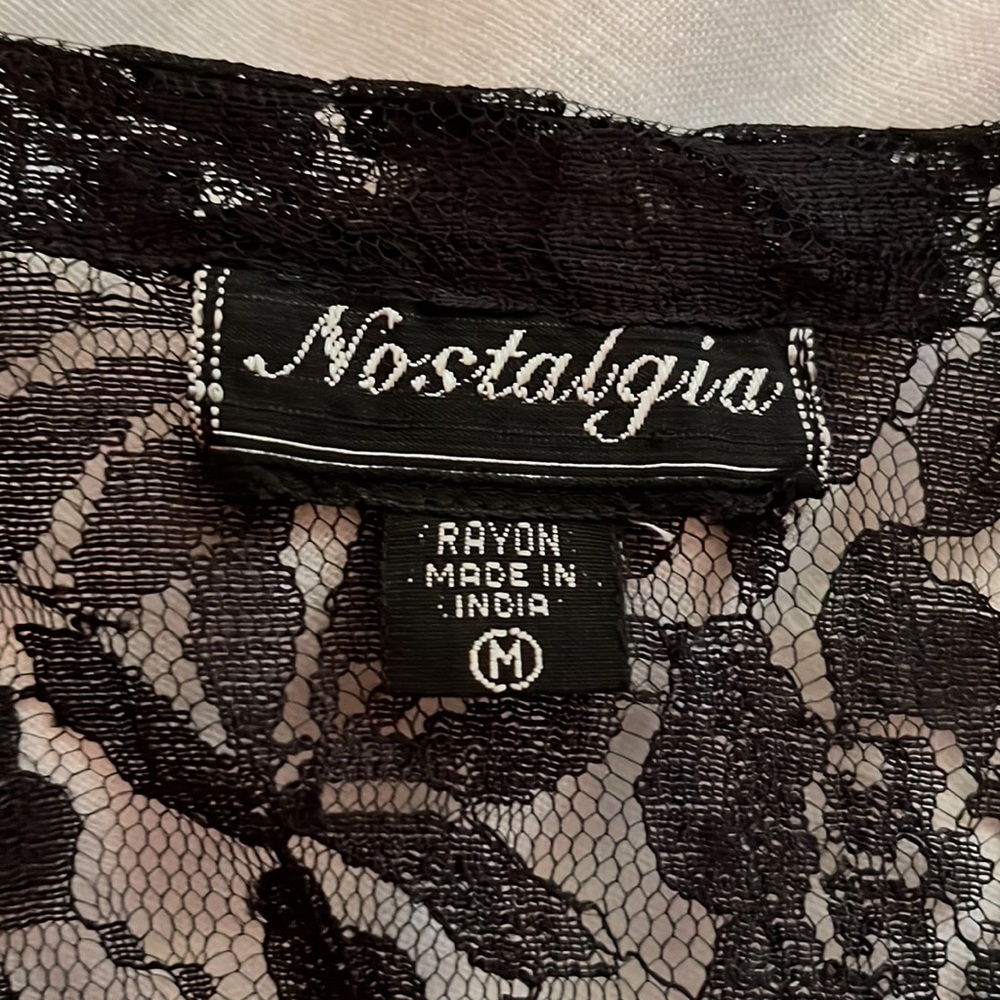 Nostalgia Lace Black Dress Vintage - Picture 9 of 10